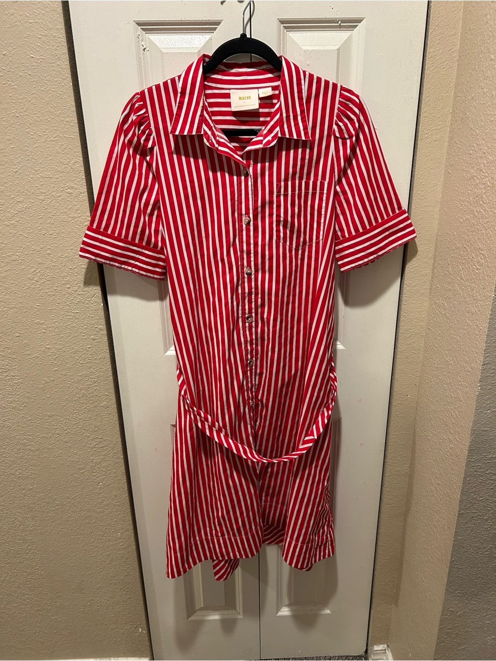 Anthropologie Maeve Kiana Striped Shirt Dress , Small - Picture 7 of 10